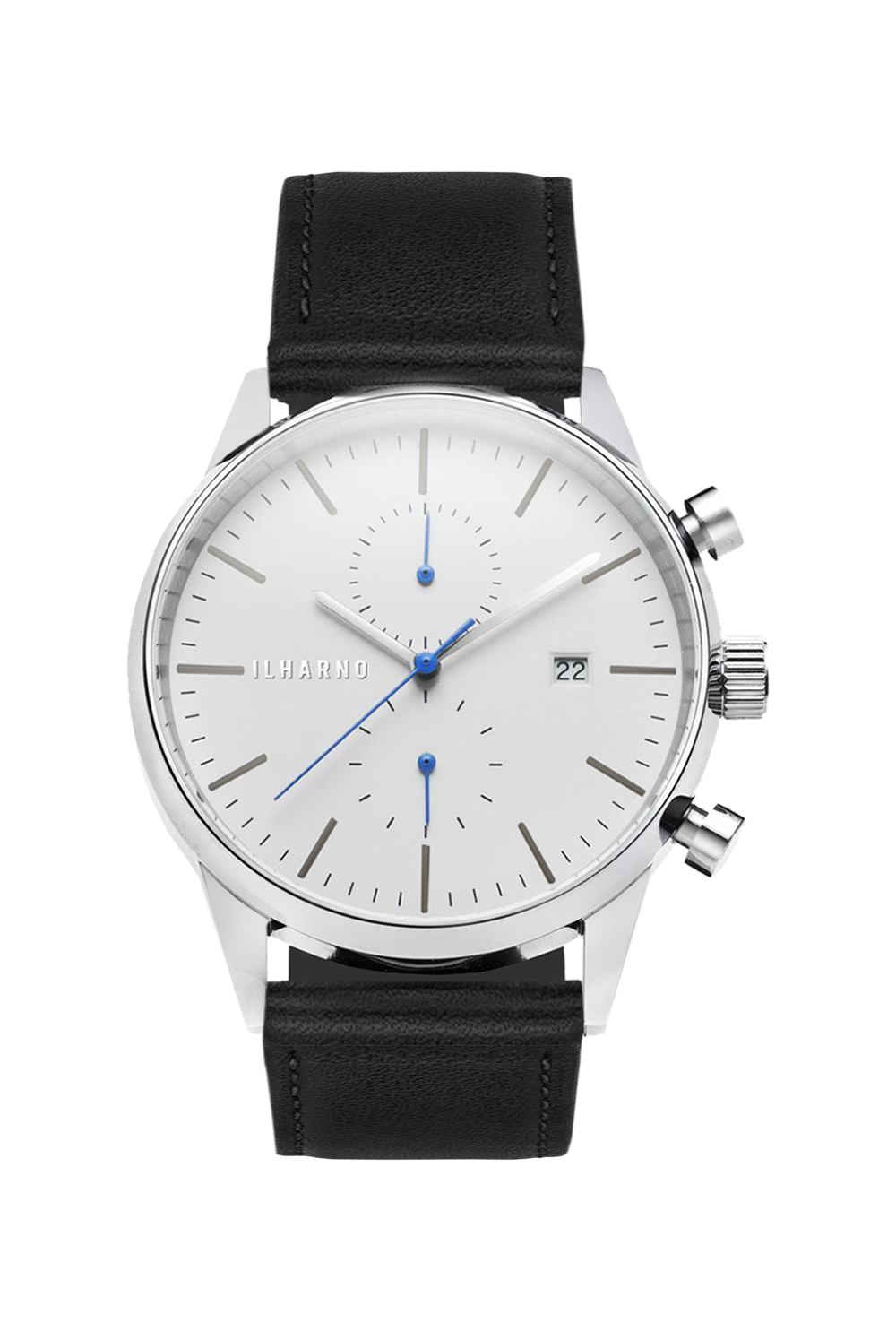 Solus Silver - Black Leather